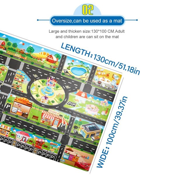 Barn Game Carpet Traffic Map Mat 3 3 3