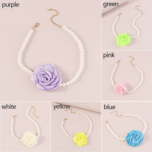 Korut kaulakoru Rose Choker KELTAINEN yellow