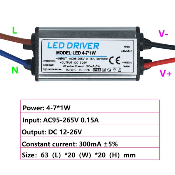 LED Driver Adapter Transformator 4-7W 4-7W 4-7w
