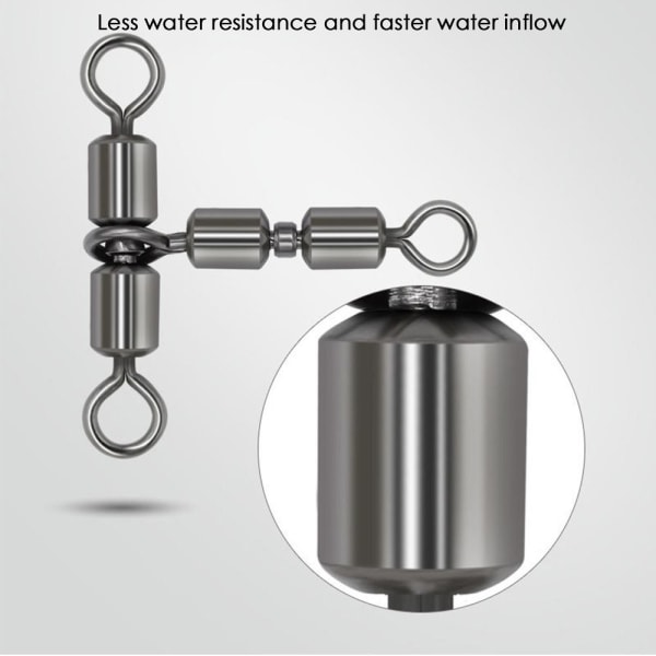 10 stk Fiskepinne Line Connector 3-veis 2X3 2X3 2x3
