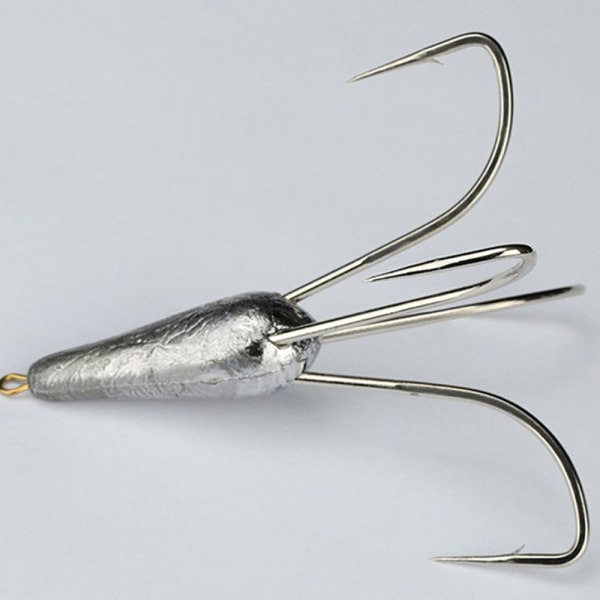 1/2 STK Blysynkevægt fiskekrog Fiskediskantkroge 2pcs4Hook-30g