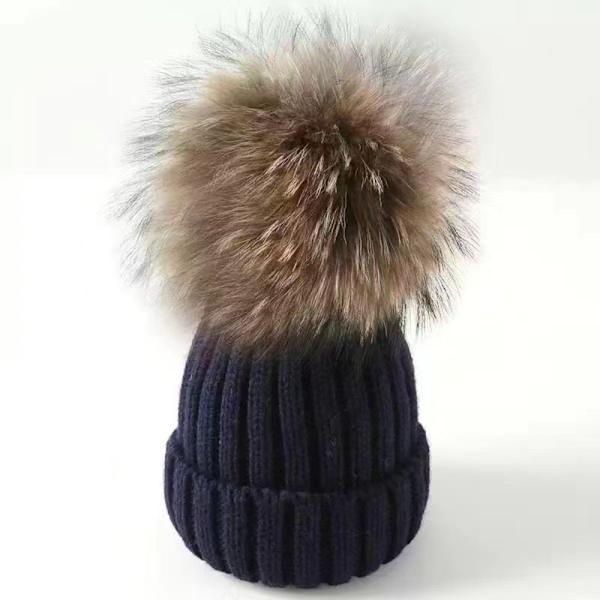 Förälder-barn Stickad Mössa Cap VINRÖD Vuxen Vuxen wine red adult-adult