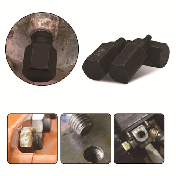 10 STK/ Set Skruv Extractor Bolt Extractor Broken Bolt Remover