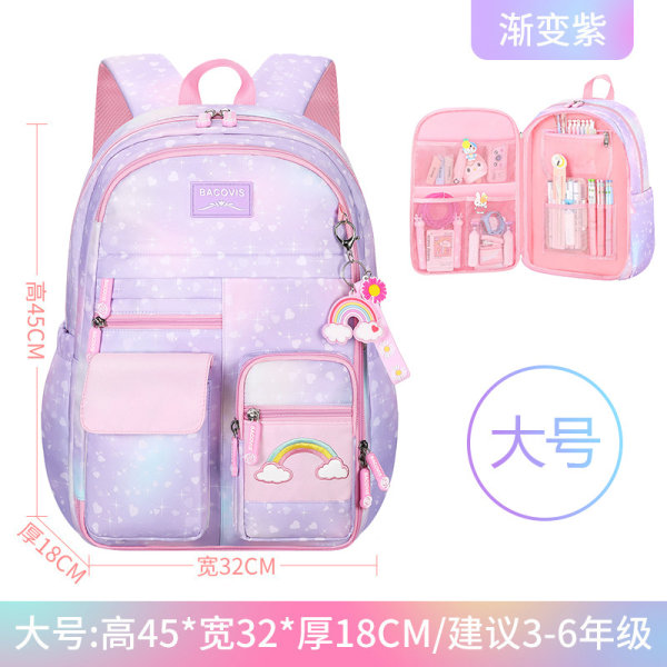 Sød rygsæk, skolerygsæk til børn pink L
