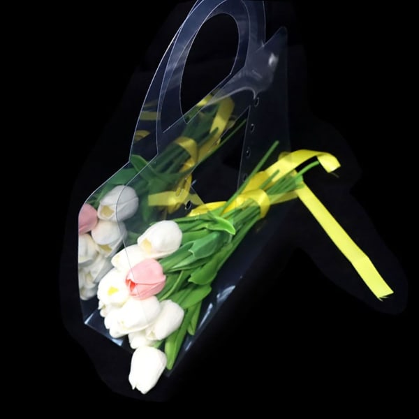 Läpinäkyvä kukkalaatikko Kukkakimppu Kukkapakkauspussit TRIANGLE Triangle Shape