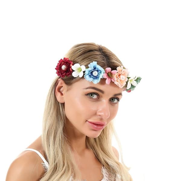 Blomster pannebånd Garland Crown MULTICOLOR multicolor