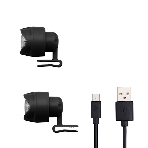 1/2STK Frontlykter For Croc Sko Charms BLACK CHARGE CHARGE Black Charge-Charge