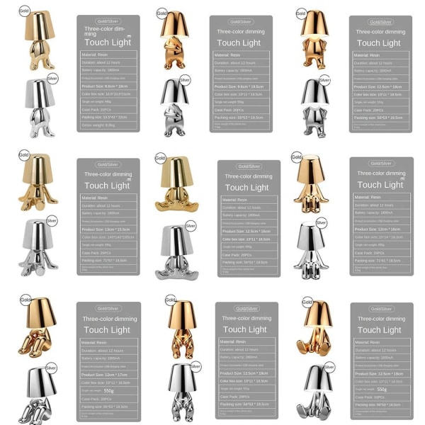Bordlampe Golden Man 8048 8048 8048