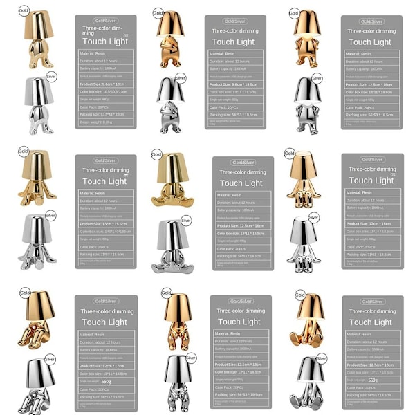 Bordlampe Golden Man 8049 8049 8049