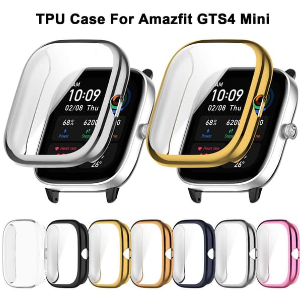 Til Amazfit GTS4 Mini Deksel Skjermbeskytter SØLV silver