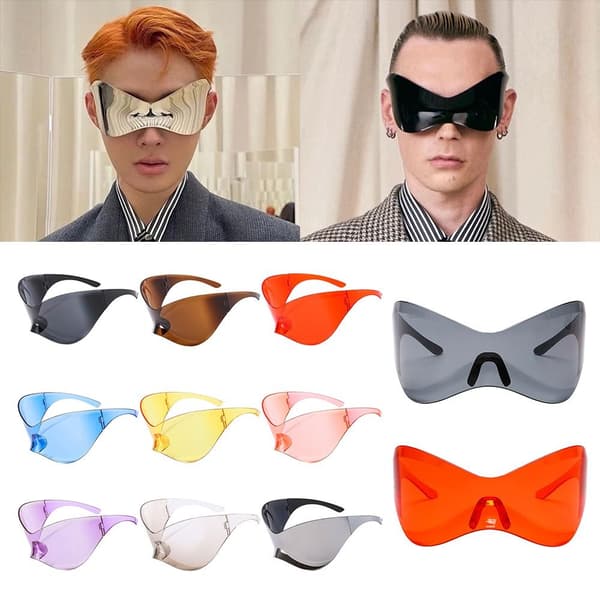 Futuristiska solglasögonskydd för män kvinnor C8 C8 C8