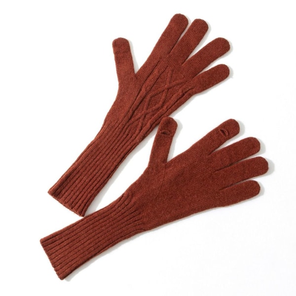 1 par strikkede hansker Berøringsskjermhansker RØD Red