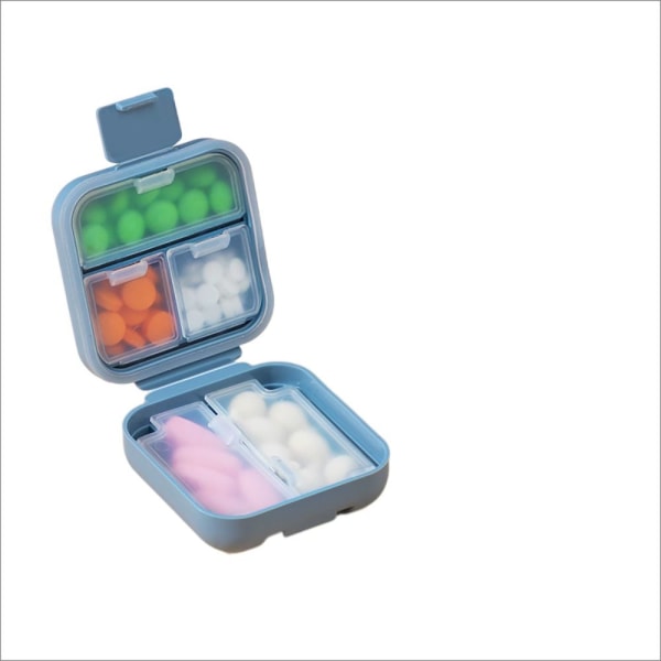 Medicinæske Travel Pill Organizer BLÅ 5 CELLER 5 CELLER Blue 5 cells-5 cells