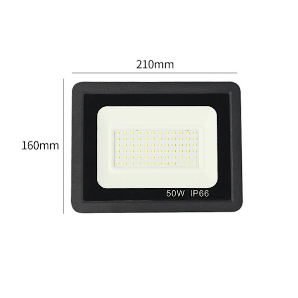 LED Strålkastare Ytterljus VARM VIT 50W 50W Warm White 50W-50W