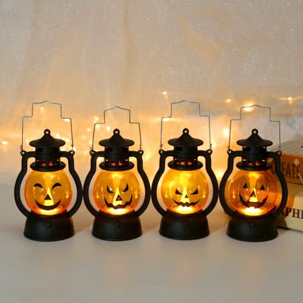 Halloween Græskar Lanterne LED Lys 3 3 3