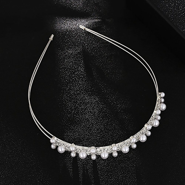 Rhinestone-hårbøjle Brudehårtilbehør SILVER4 SILVER4 silver4