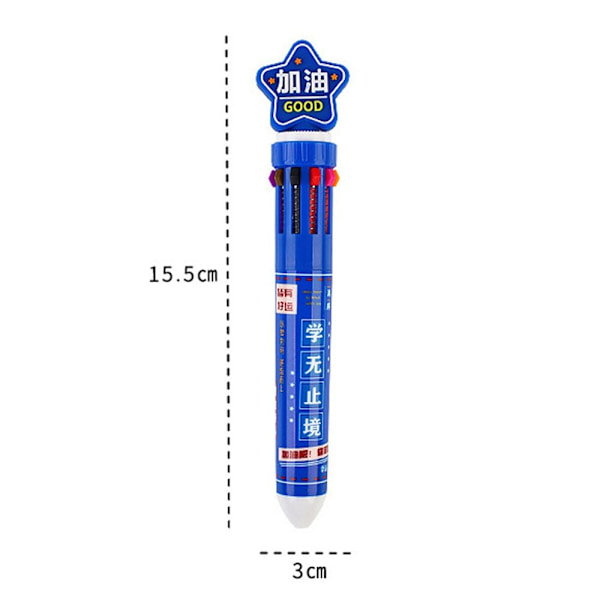 4 Stk 10-farvet kuglepen 10-farvet pen STRIVE STRIVE STRIVE