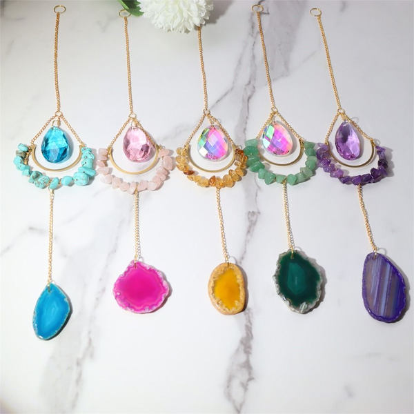 Sun Catchers Natural Moon Agate GUL yellow