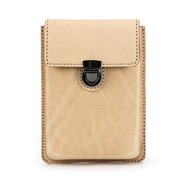 Penneetui i ægte læder Blyantpose BEIGE 5 PLATSER 5 PLATSER Beige 5 Slots-5 Slots