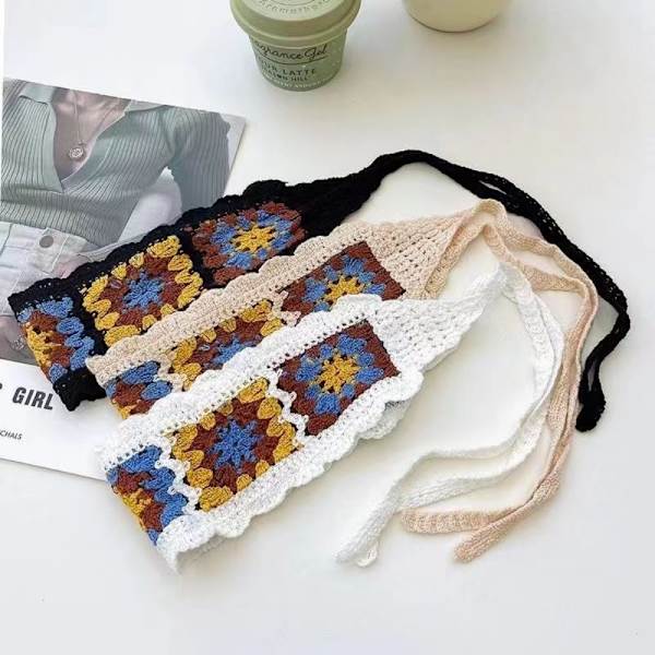 Hårband Virkad turban BEIGE beige