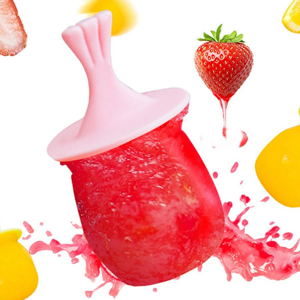 Silikone Popsicle Forme DIY Ice Pop Forme Hjemmelavet BLÅ Blue