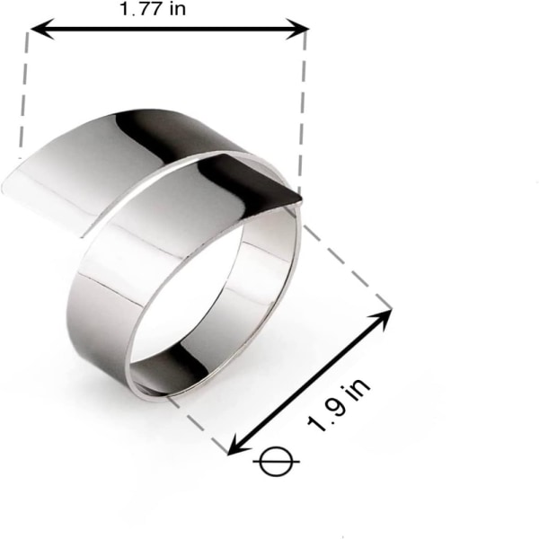 12stk Metall serviettringer Serviettringholder Enkel serviettspenne