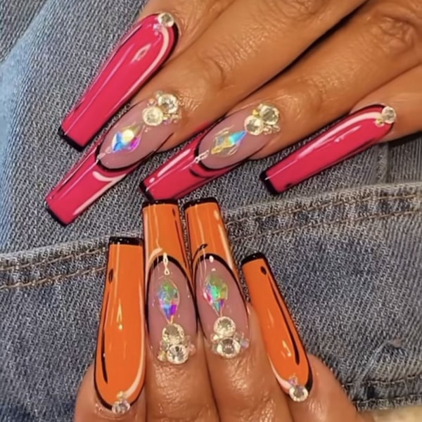 Fake Nails Ballerina 2 2 2