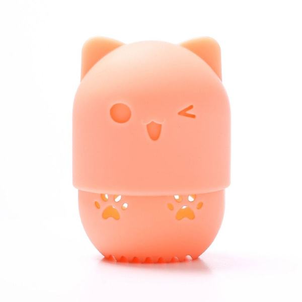 2 STK Powder Puff Holder Makeup Svampbeholder ORANSJE orange