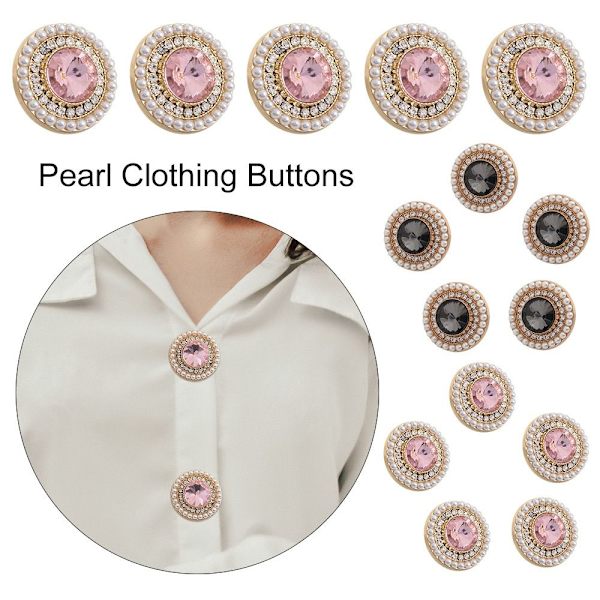 5 kpl Pearl Vaatteet Napit Paidan napit MUSTA 25MM5KPL 5 KPL black 25MM5pcs-5pcs