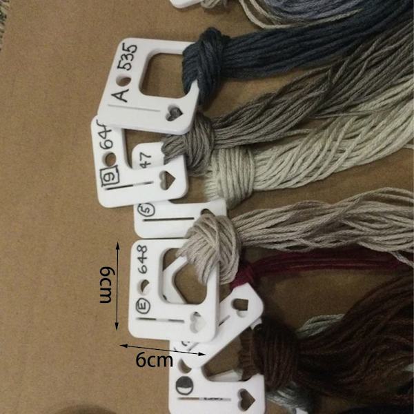 Broderi Floss Organize Akryl viklebræt TRANSPARENT Transparent