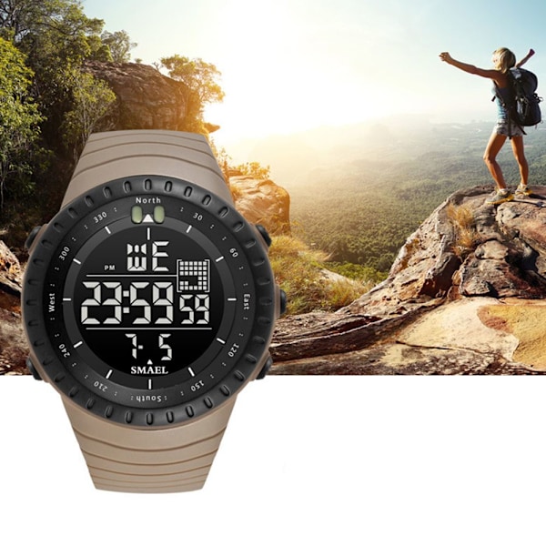 Watch LED Digital Armbandsur KHAKI khaki khaki Fyndiq