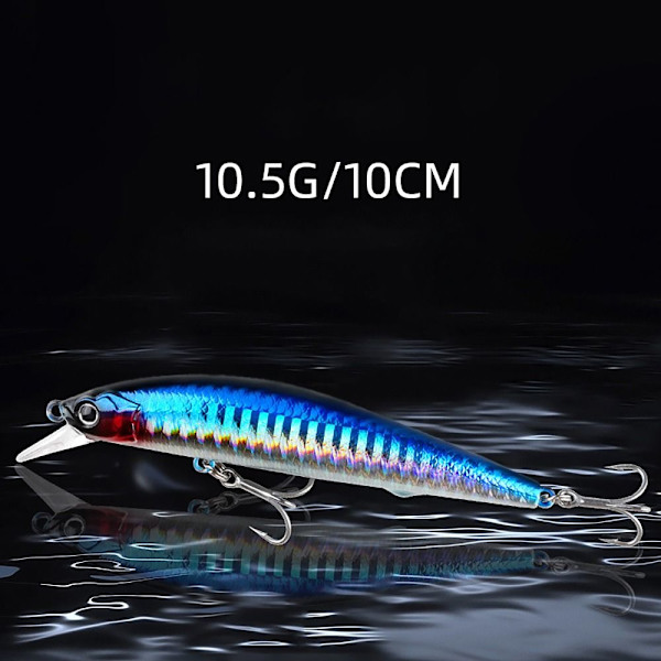 2 stk Naturtro fiskeagn Falsk fiskesluk BLÅ B B BLUE B-B