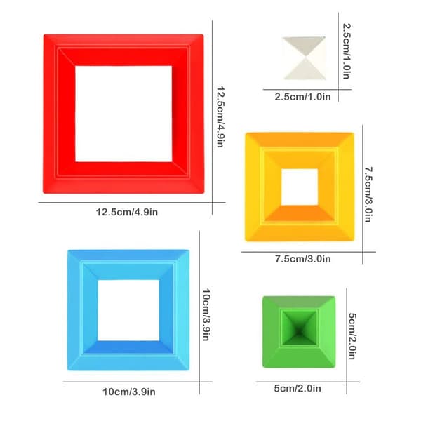 Pyramid Block Set Set 10ST 10ST 10pcs