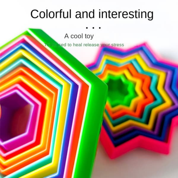 3D Spiral Illusion Antistress Fidget Toys HEXAGONAL HEXAGONAL Hexagonal