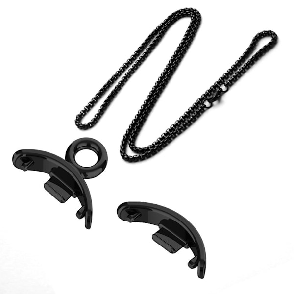 1 par urremstik Båndremadapter SORT Black Connector&Chain-Connector&Chain