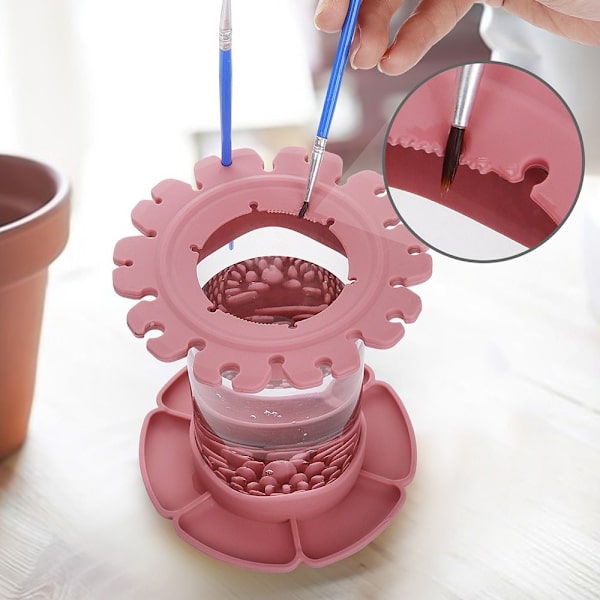 Paint Brush Cleaner Rinse Cup WINE RED S Wine red S