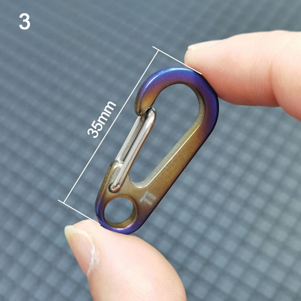 D Karbinhake D-Ring Nyckelring 3 3 3