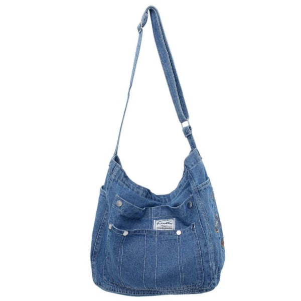 Denim Skuldervesker Crossbody Bag LYS BLÅ light blue