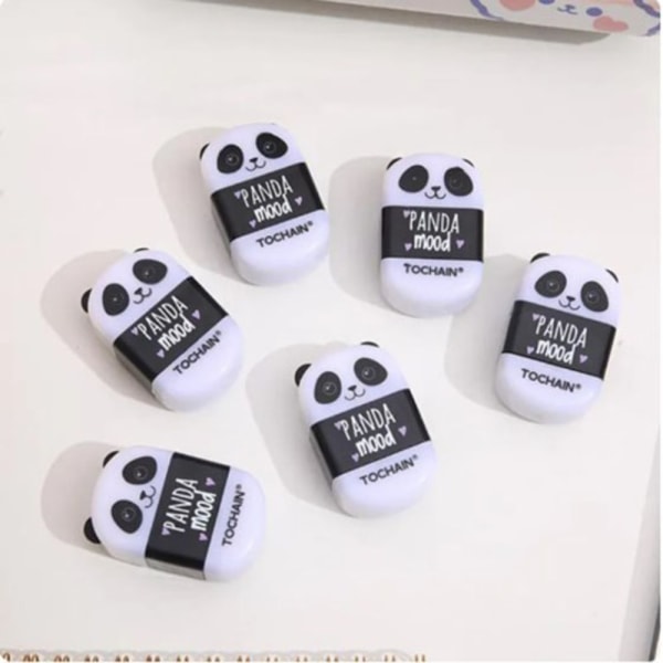 3kpl Panda Design Pencil Erasers Kids Opiskelijapaperikynä