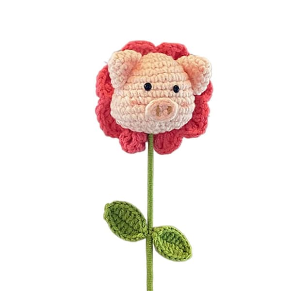 Handstickad Blomgris Flätad Blomma STIL 1 STIL 1 Style 1