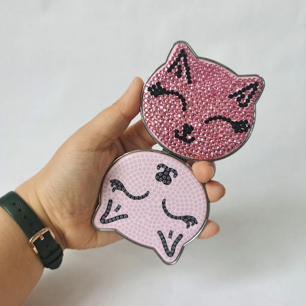 Meikkipeili Diamond painting PINK CAT PINK CAT Pink Cat