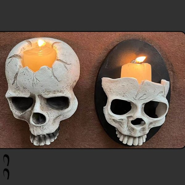 Skull lysestake Halloween lysestake 2 2 2