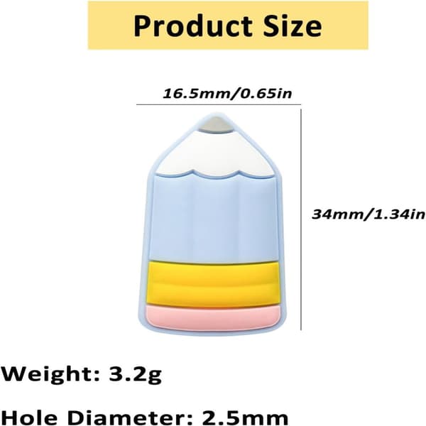 Pencil Shape Beads Silikone Beads Charms