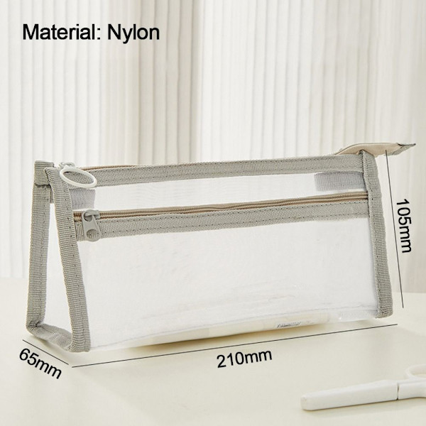 2 kpl Mesh Exam Paperilaukku Case VALKOINEN White