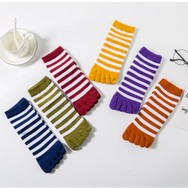 3/6 paria Stripe Full Toe sukat 3 PAIRS-COLOR SATUNNAIS 3 PAIRS-COLOR 3Pairs-Color Random