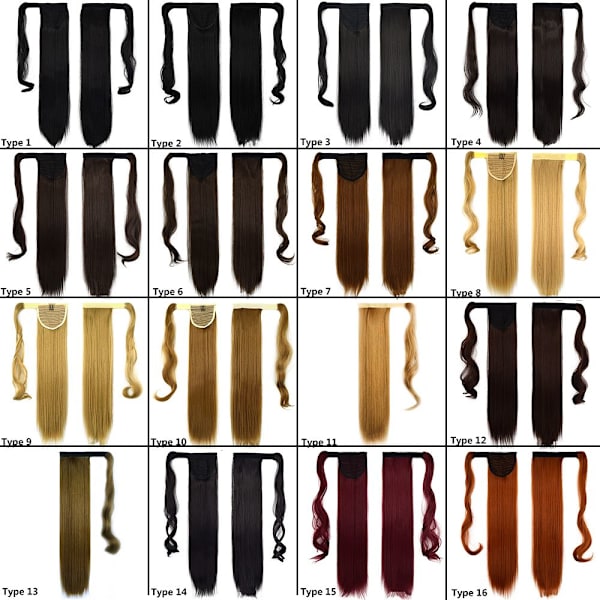 23,6&quot; Wrap Around Ponytail Hair Synthetic Extensions TYP 2 Type 2