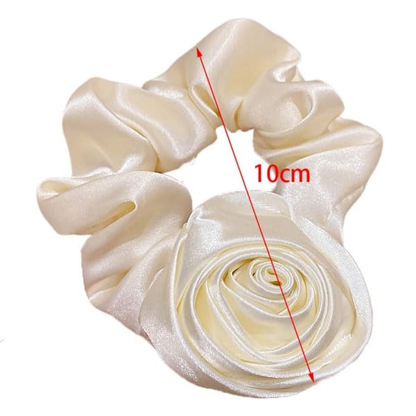 3ST Rose Hårrep Blomma Hårring BEIGE beige