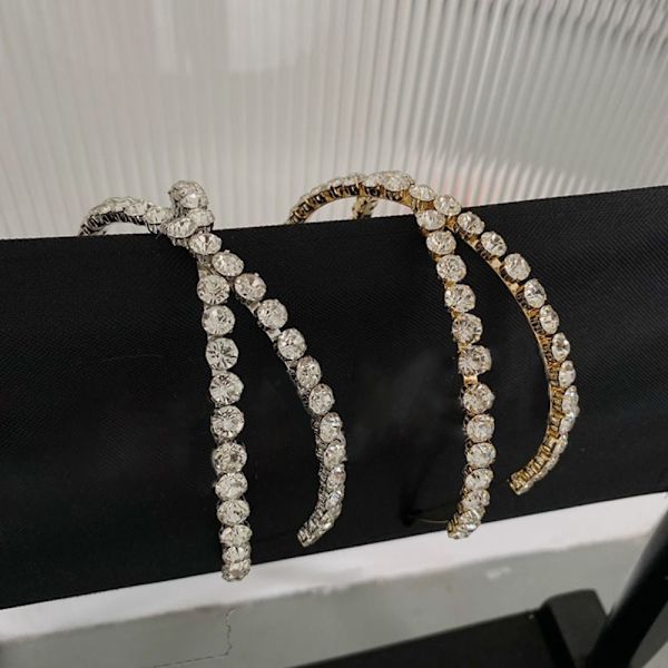 Barokk pannebånd Rhinestone Crown GULL gold