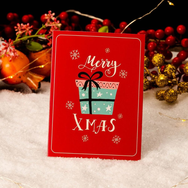 20 kpl Hyvää joulua taitettavat kortit Pienet onnittelukortit A A A