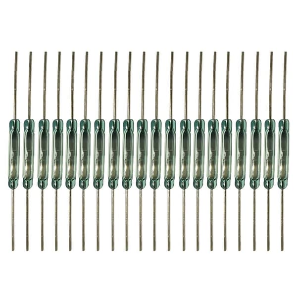 20 Styck Reed Switch Magnetic Induction Switch med förgylld ledning